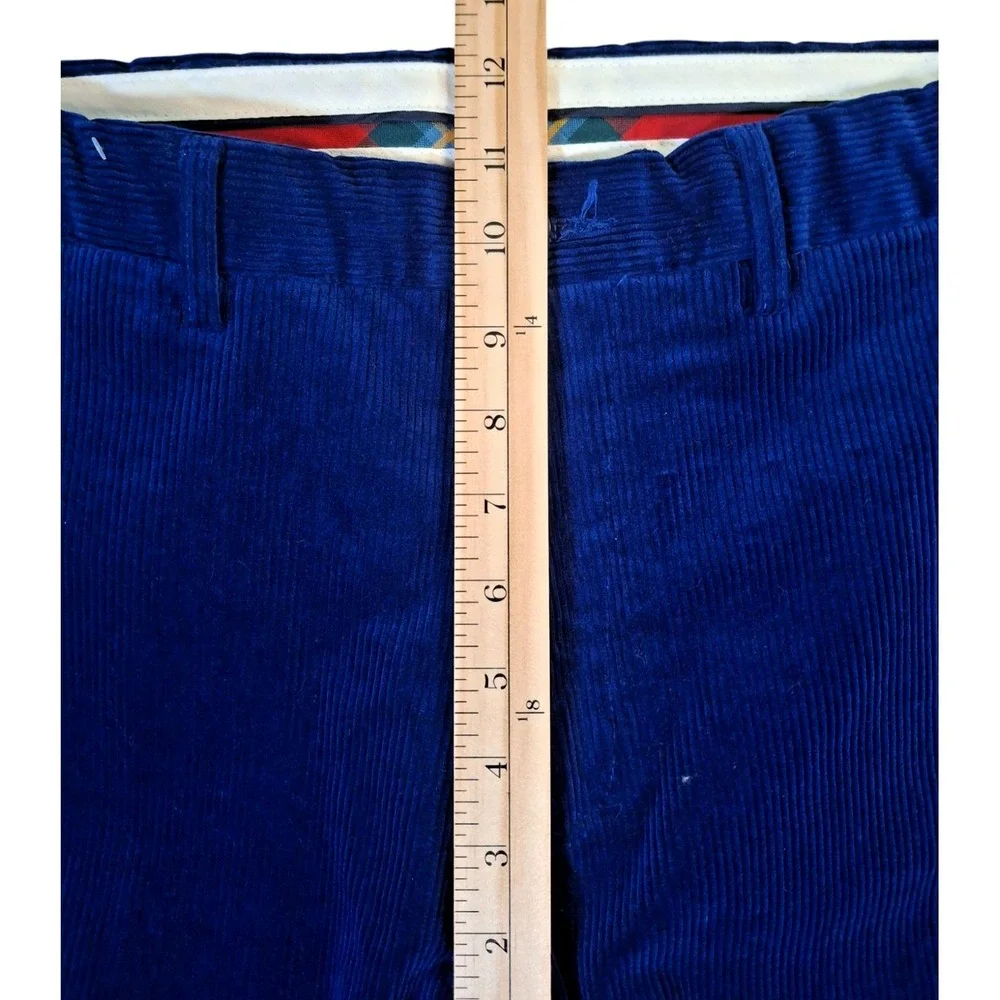 Polo Ralph Lauren Preston Corduroy Pants Men's 34x30*  Blue Flat Front Y2K